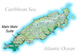 Grafton Beach on Tobago Location Map